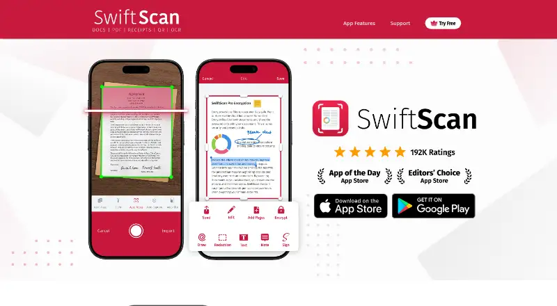 SwiftScan's own site