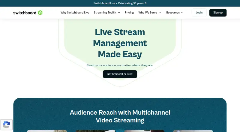 Switchboard Live's own site
