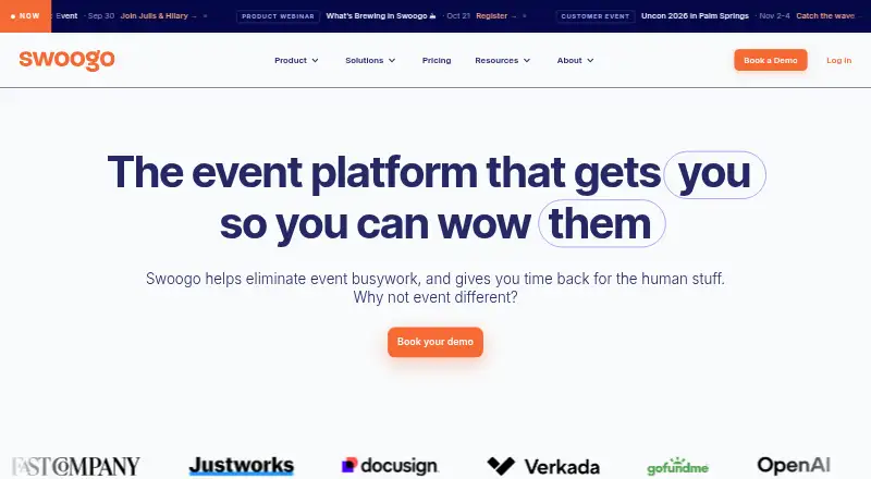 Swoogo's own site