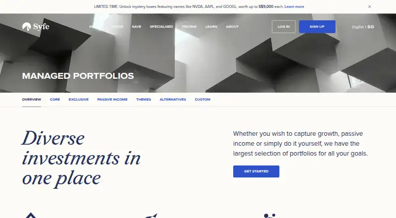 Syfe Managed Portfolios's own site
