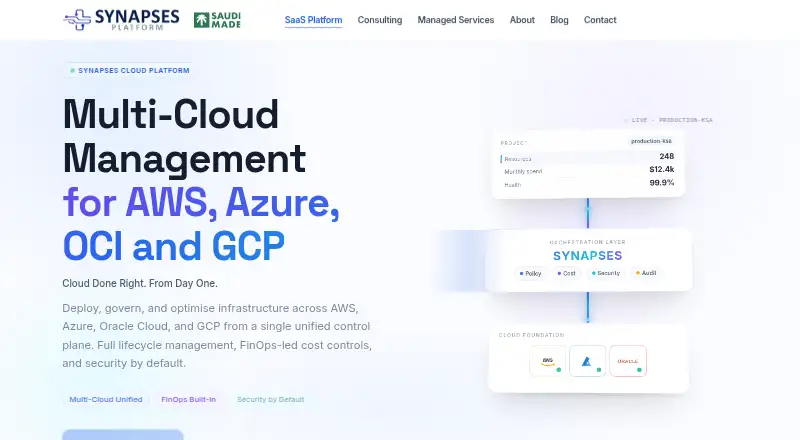 Synapses Cloud Platform's own site