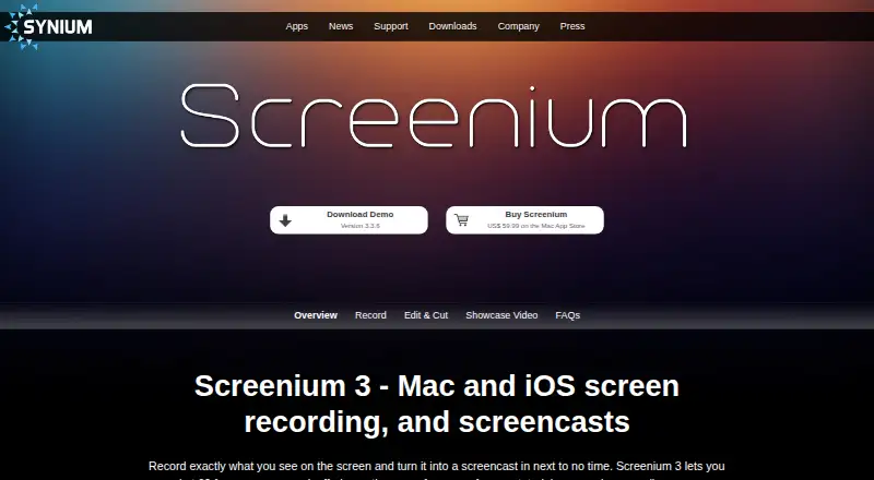 Screenium's own site