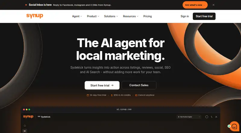 Synup's own site