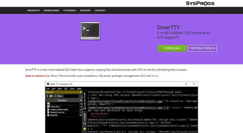 SmarTTY's own site