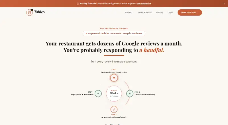 Tableo's own site