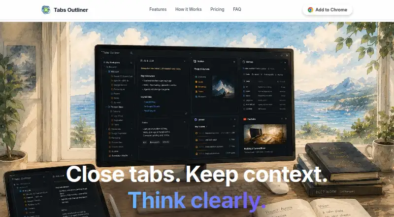 Tabs Outliner's own site