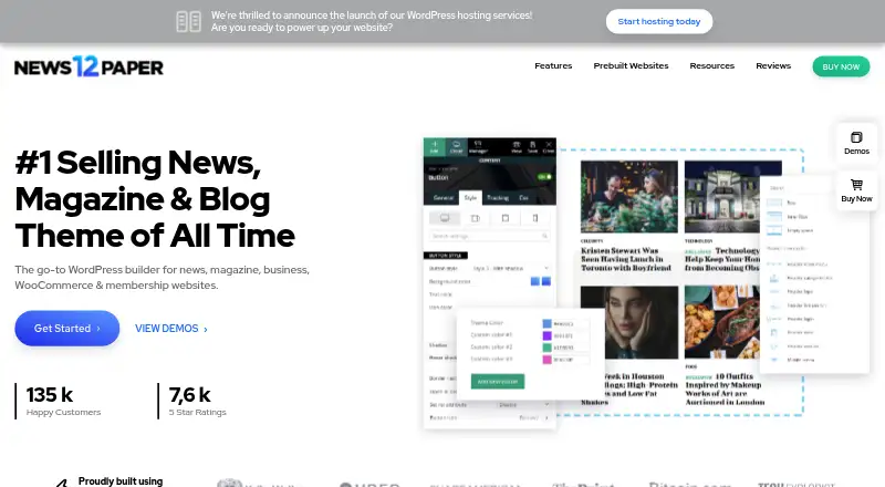 Newspaper's own site