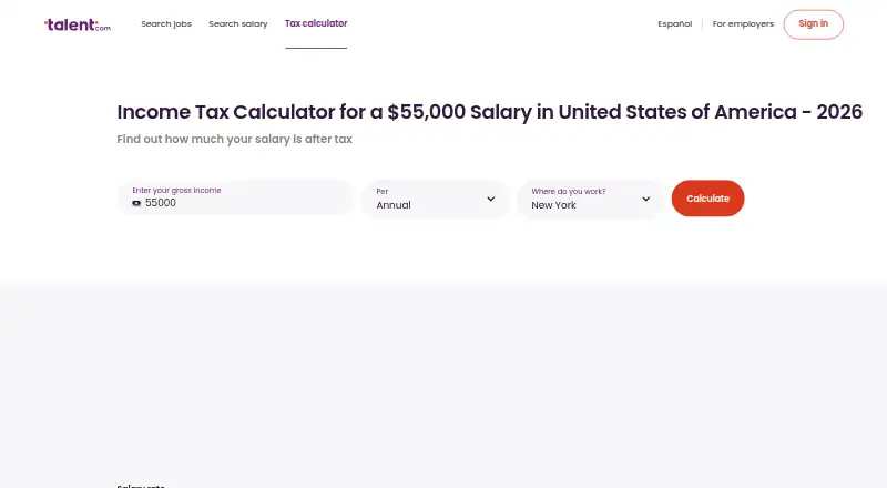 Income Tax Calculator's own site