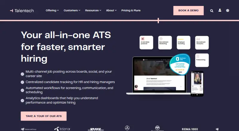 Talentech ATS's own site