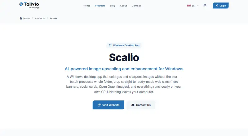 Scalio's own site