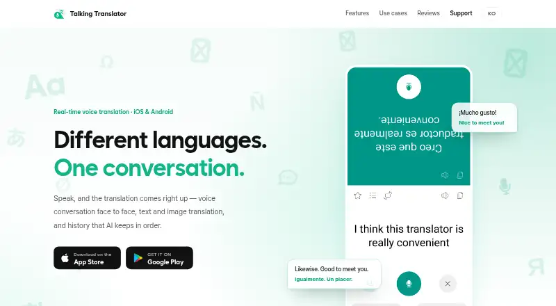 Talking Translator's own site