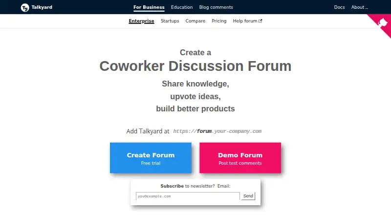 Talkyard's own site