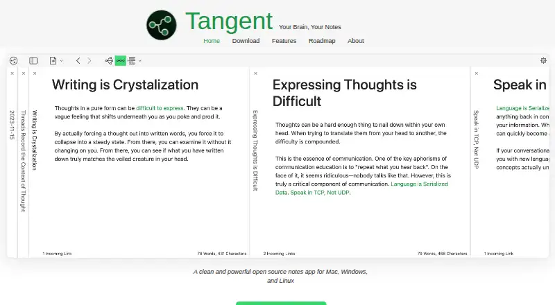 Tangent's own site