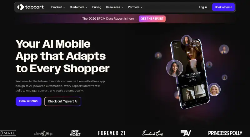 Tapcart's own site