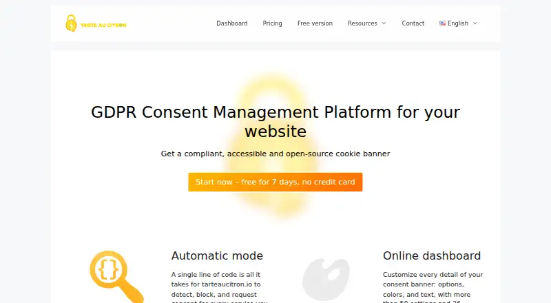 tarteaucitron.io's own site