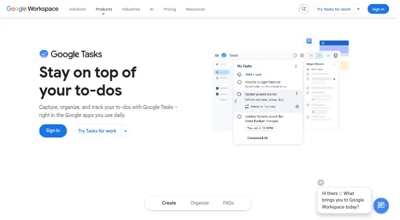 Google Tasks's own site