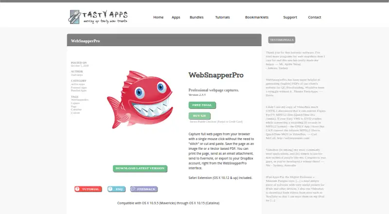 WebSnapperPro's own site