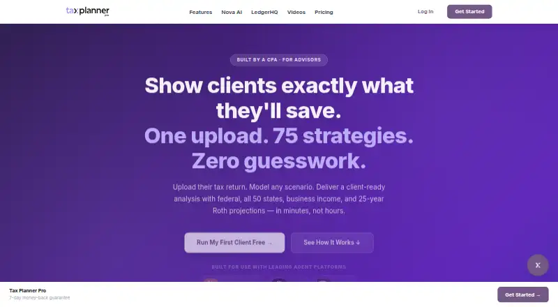 Tax Planner Pro's own site