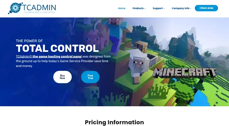 TCAdmin's own site