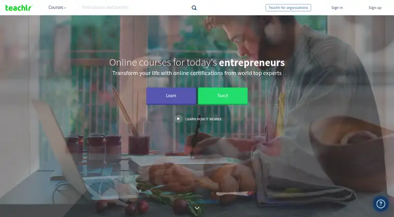 Teachlr's own site