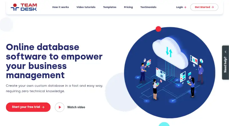 TeamDesk's own site