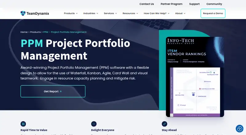 TeamDynamix PPM's own site