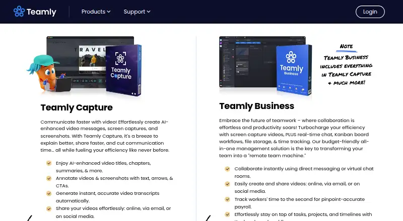 Teamly's own site