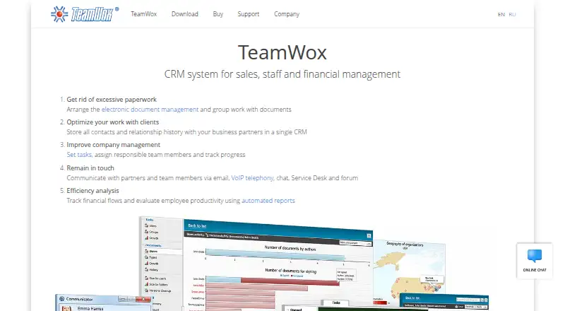 TeamWox's own site