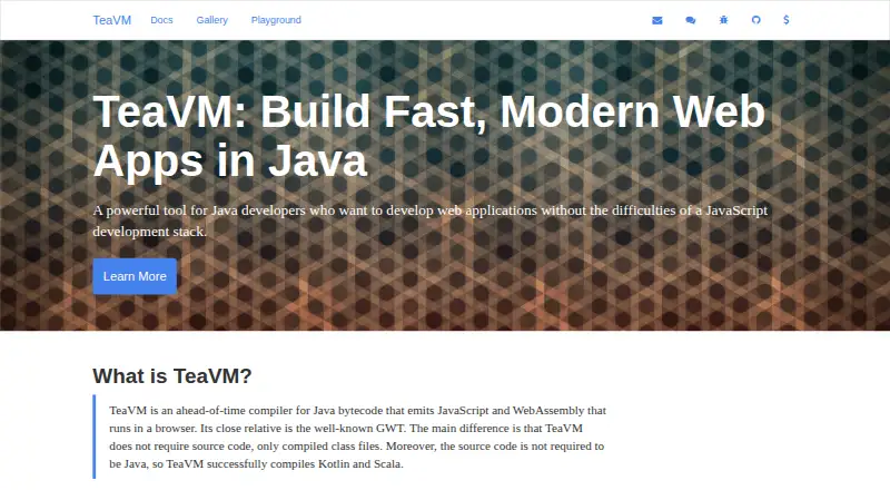 TeaVM's own site