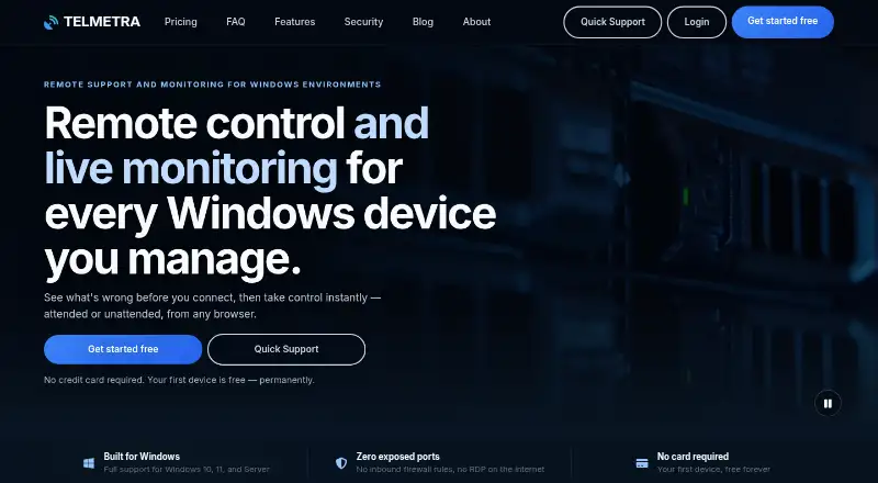 Telmetra's own site
