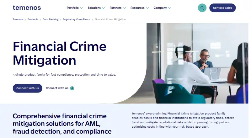 Temenos Financial Crime Mitigation's own site