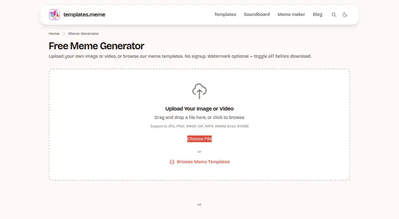templates.meme's own site