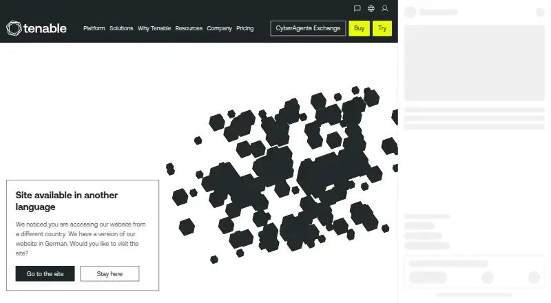 Tenable One Vulnerability Management's own site