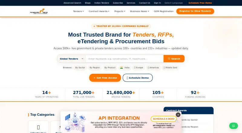TendersInfo's own site