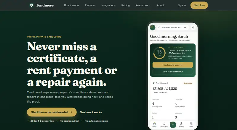 Tendmere's own site