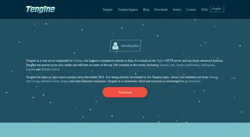 Tengine's own site