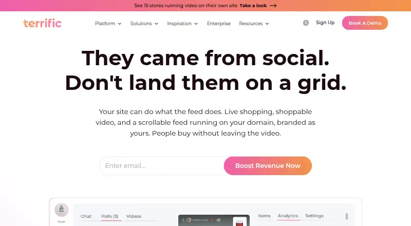 Terrific Live's own site