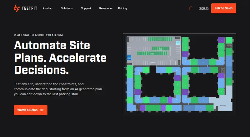 TestFit's own site