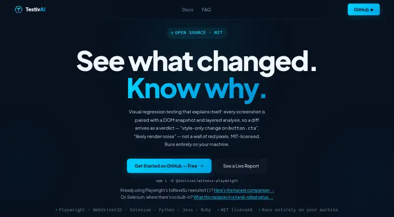 TestivAI OSS's own site