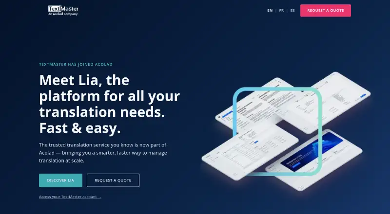 TextMaster's own site