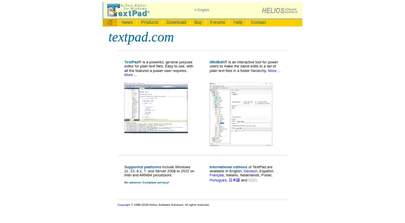 TextPad's own site
