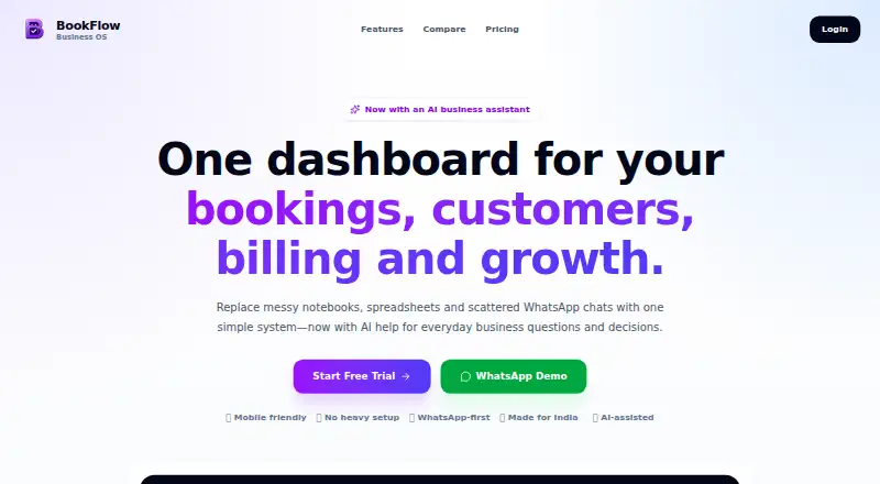 BookFlow's own site
