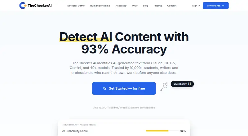 TheChecker.AI's own site