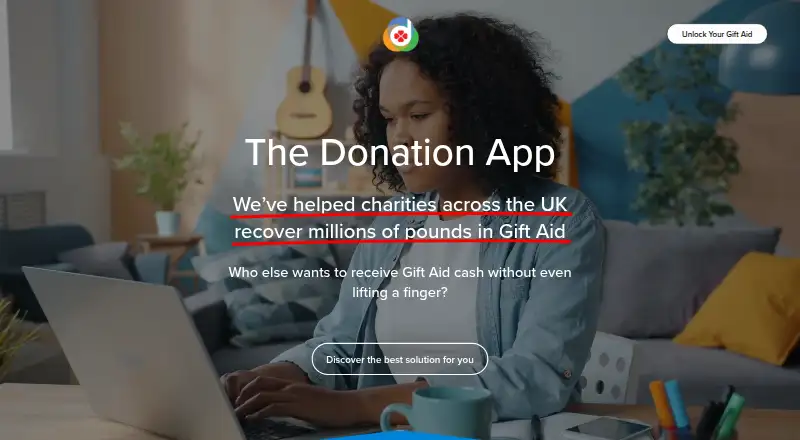 The Donation App's own site