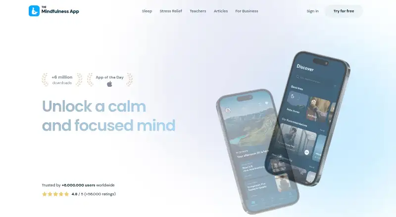 The Mindfulness App's own site