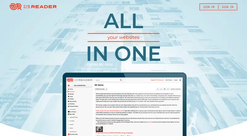 The Old Reader's own site
