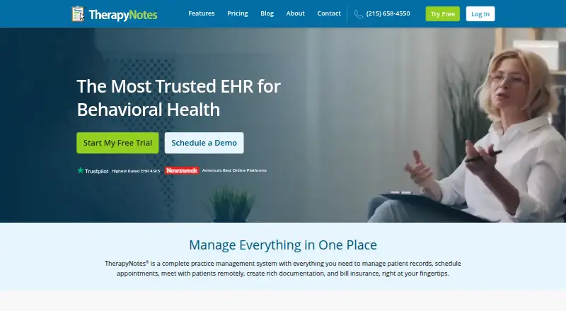 TherapyNotes's own site