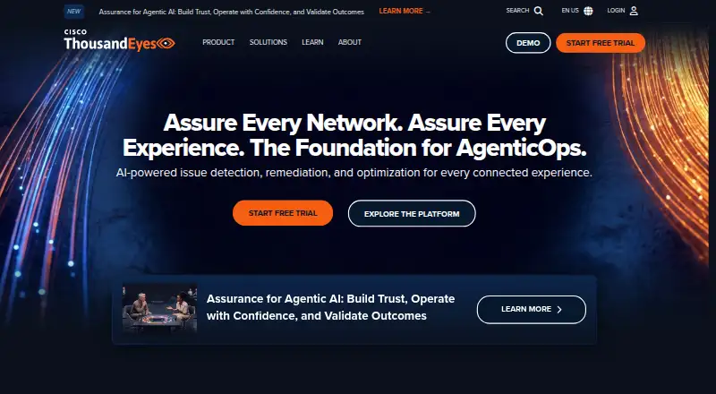 Cisco ThousandEyes's own site