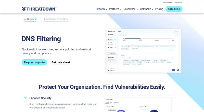 ThreatDown DNS Filtering's own site