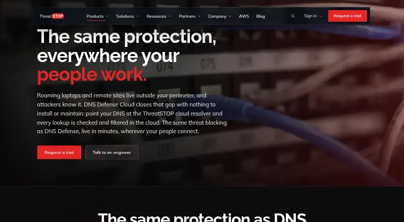 ThreatSTOP DNS Defense Cloud's own site